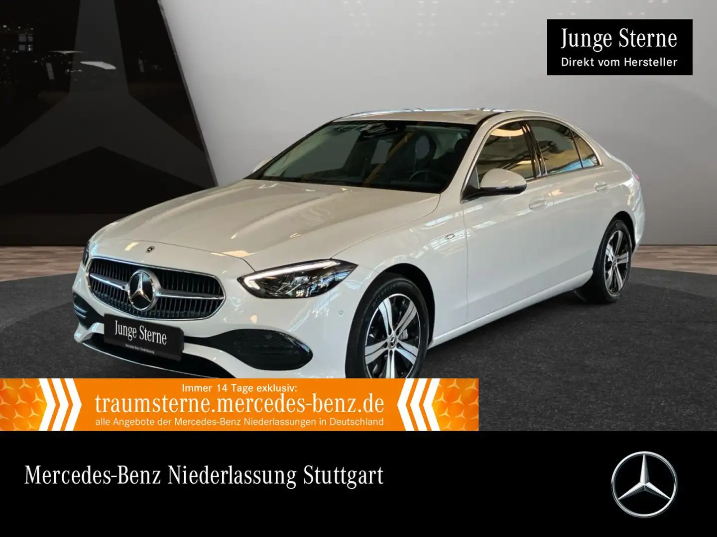 Mercedes-Benz C 300 e AVANTG+LED+KAMERA+TOTW+KEYLESS+9G Weiß - 1