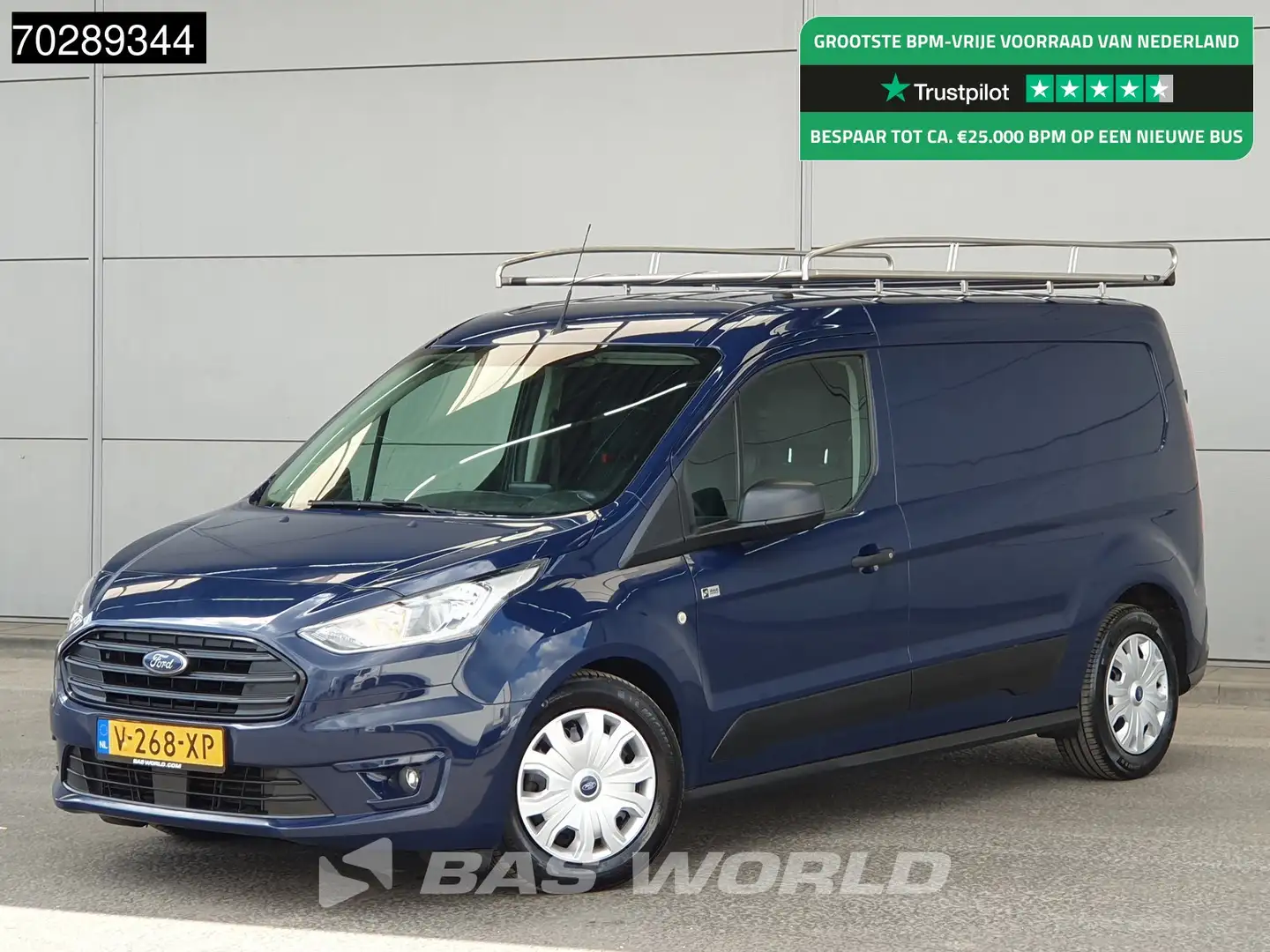 Ford Transit Connect 100PK Automaat L2H1 Trekhaak Navi Airco Camera Par Blauw - 1