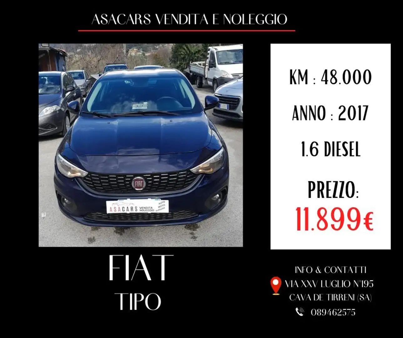 Fiat Tipo Tipo 5p 1.6 mjt Lounge s Blue - 1