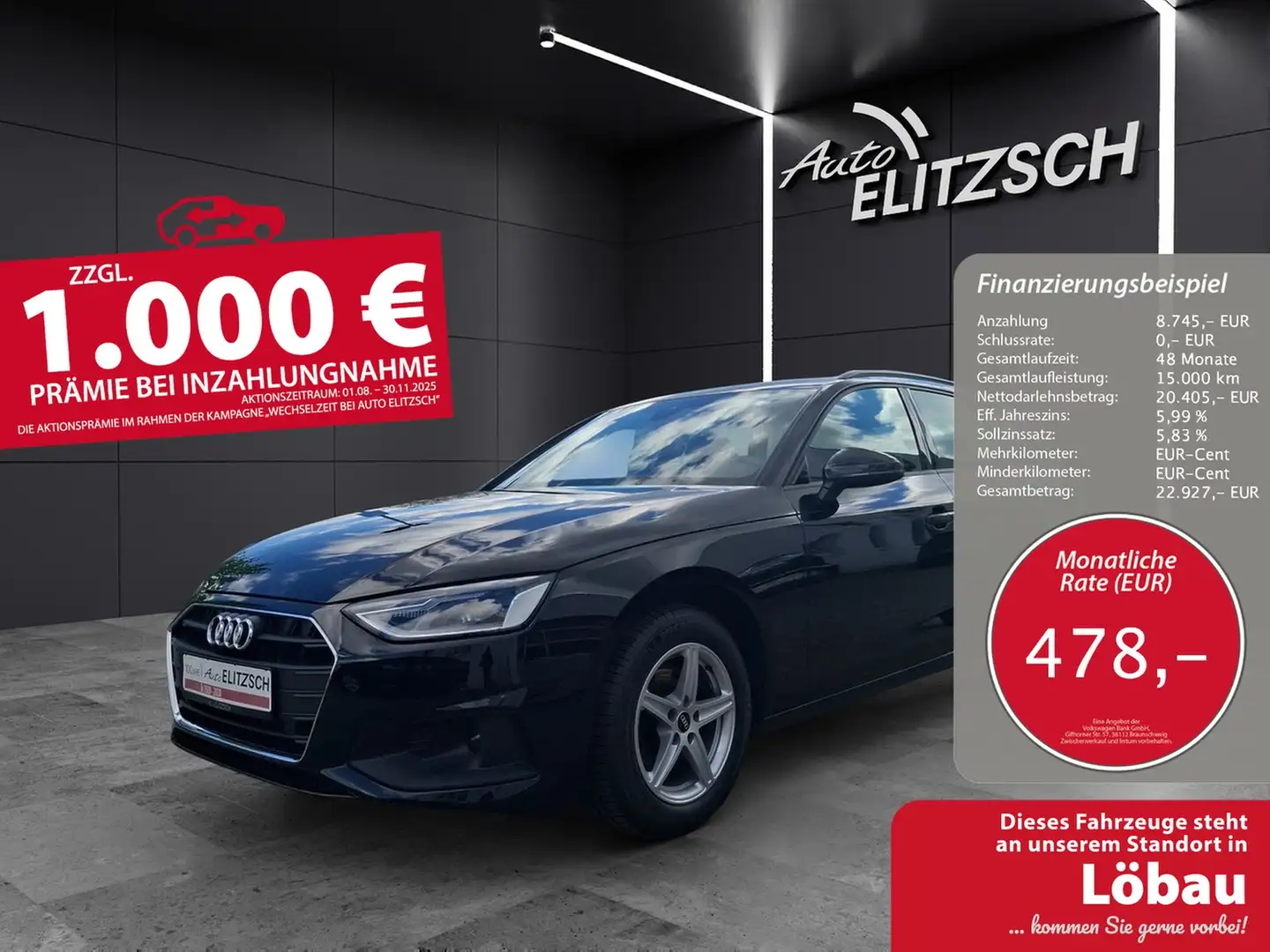 Audi A4 Avant 35 TDI Navi GRA PDC SH LM Tiptronic Schwarz - 1