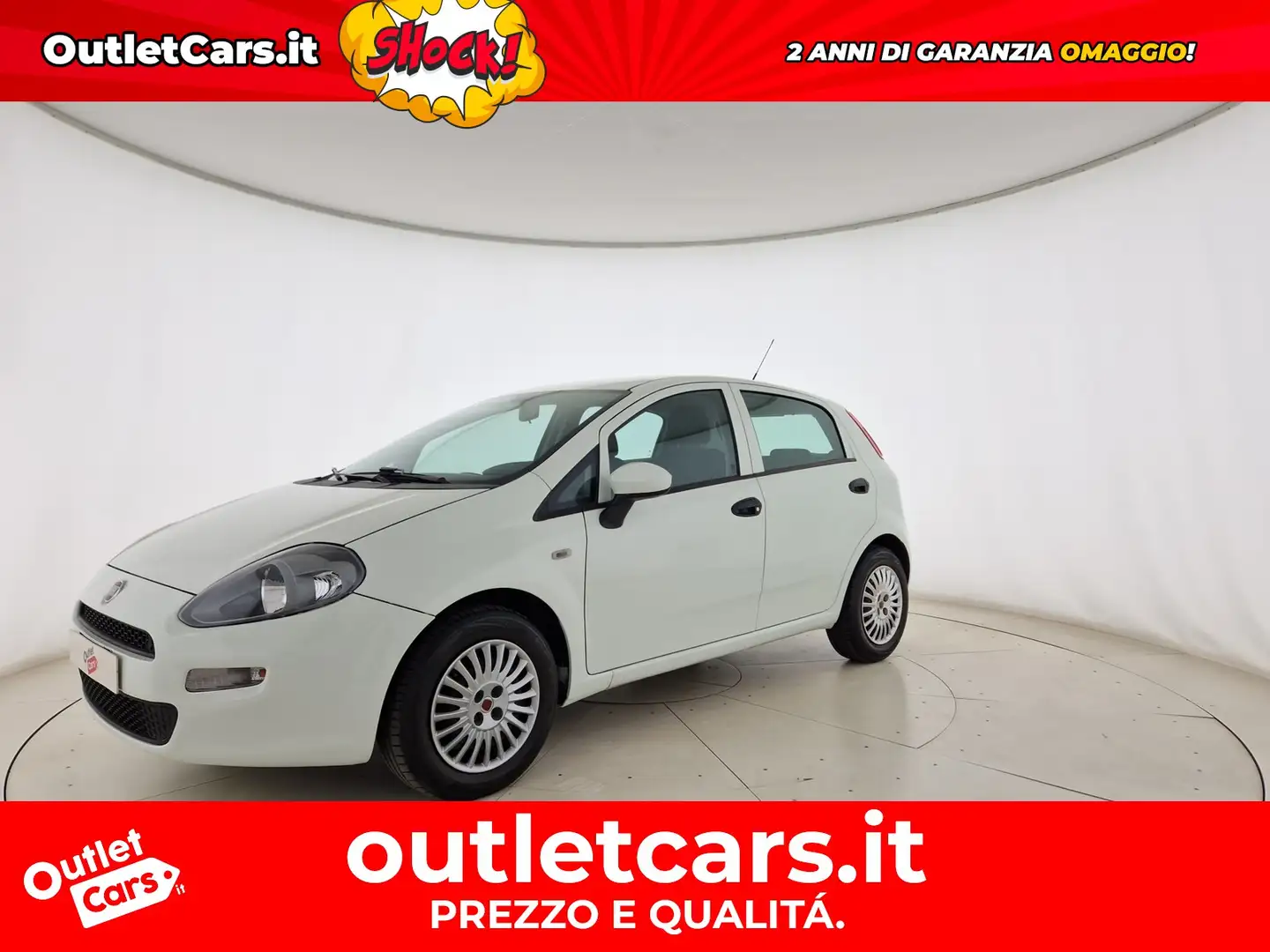 Fiat Punto 5p 1.2 young c/navi,radio Blanc - 1
