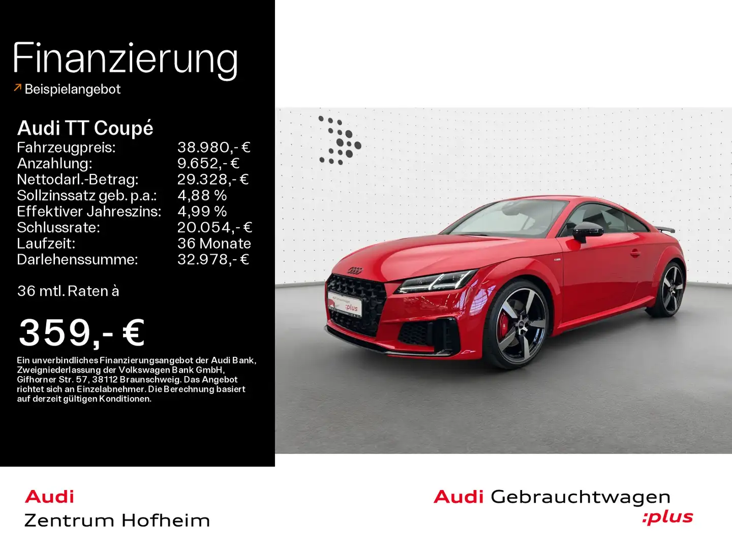 Audi TT 45 TFSI qu S line compettition+ S tro*L Rot - 1