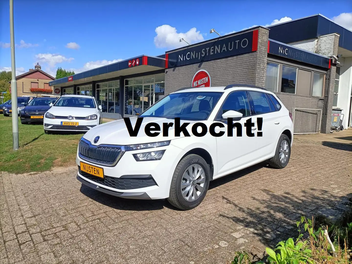 Skoda Kamiq 1.0 TSI DSG,Cruise,Airco,PDC, Apple/Android Blanc - 1