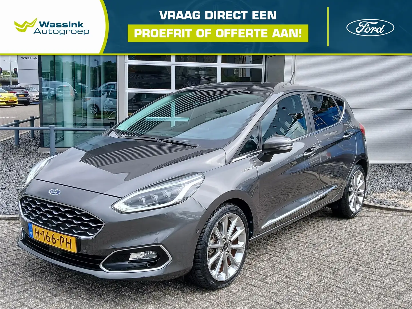 Ford Fiesta 1.0 EcoBoost 100pk Automaat 5dr Vignale | Navigati Grijs - 1