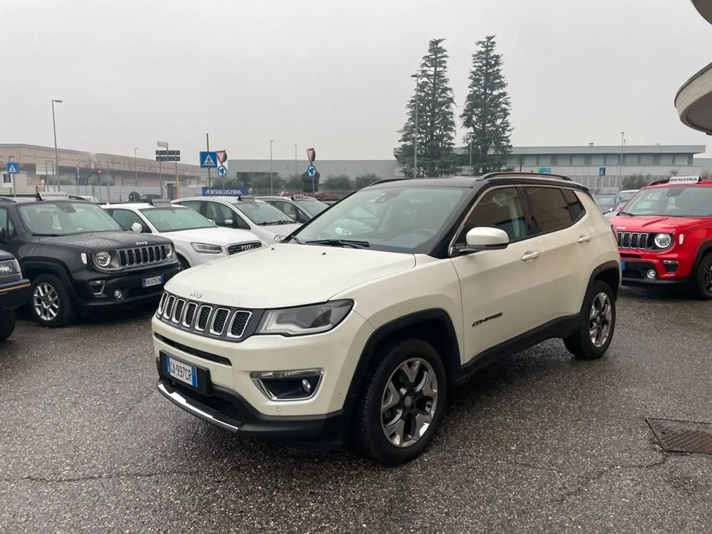 Jeep Compass 1.4 m-air 170HP AUT Limited 4wd TETTO PANO ADAS Blanc - 1