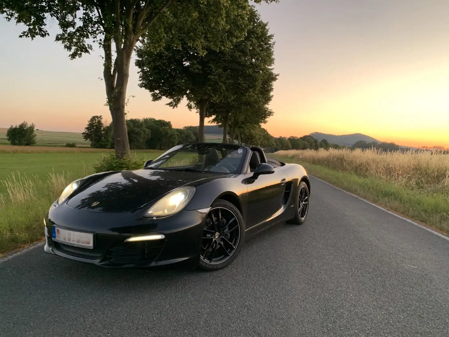 Porsche Boxster 6 Zylinder Sauger 19" SAGA VOLLLEDER 981 Noir - 1