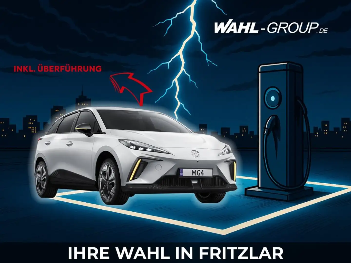 MG MG4 Luxury ⚡Long Rɑnge ⚡- Dover White- 64 kWh 450 km R Weiß - 1