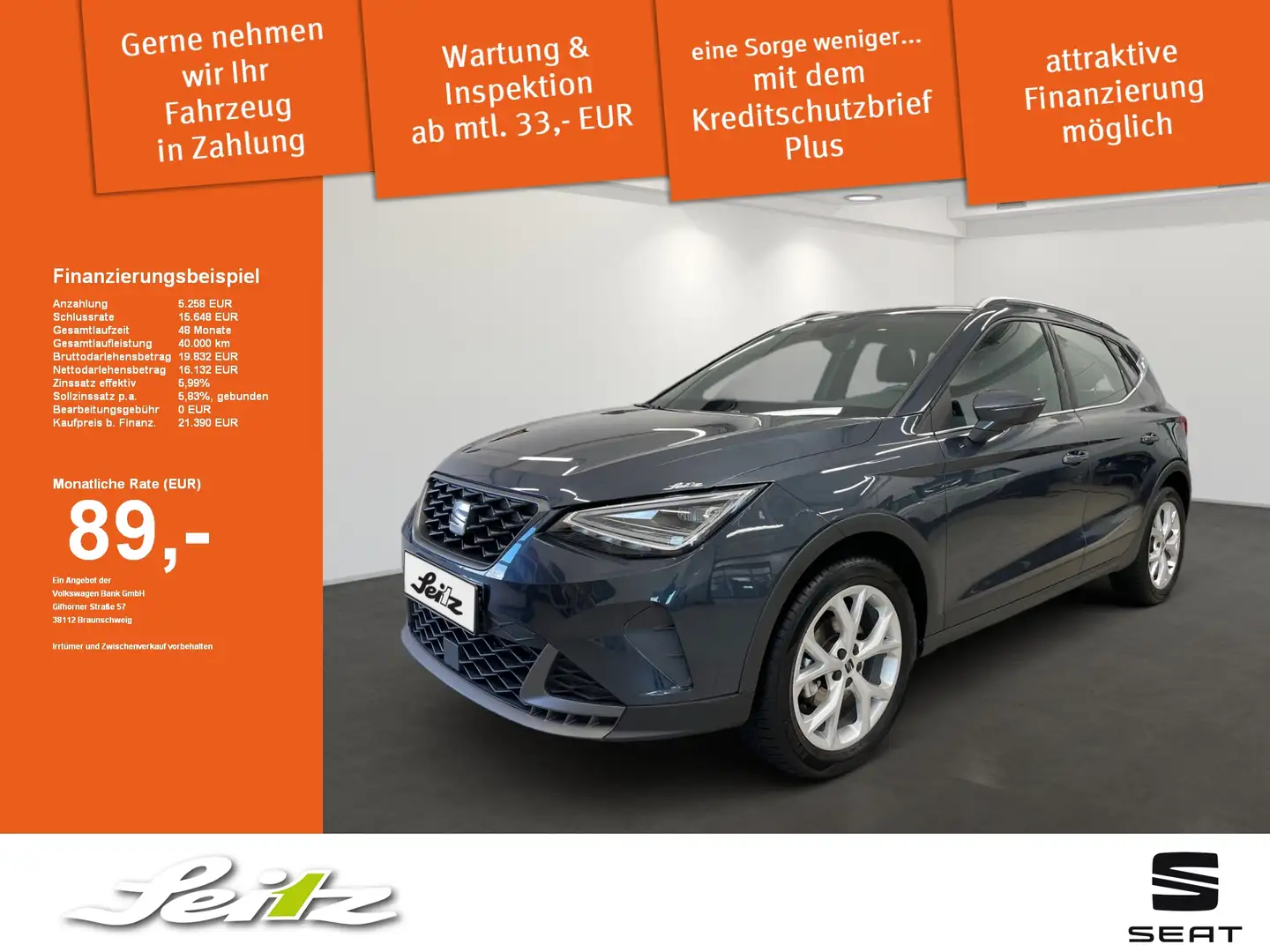 SEAT Arona FR 1.0 TSI DSG FR *NAVI*PARKSENSOR*SITZH* Gris - 1