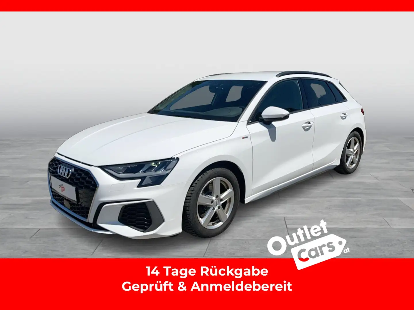 Audi A3 Sportback 40 2.0 TDI quattro S-Line ASSIST+LM Weiß - 1
