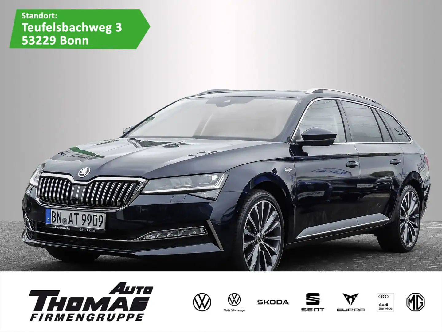 Skoda Superb Combi L&K 2.0 TDI DSG 4x4 LED NAVI PANO Bleu - 1