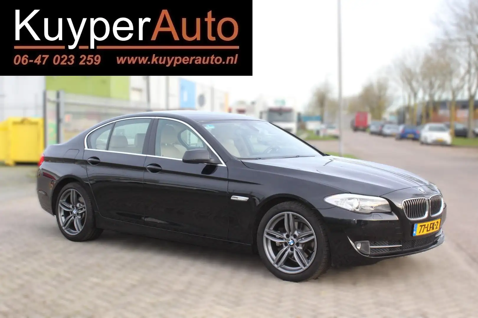 BMW 523 5-serie 523i High Executive ,nap,,,automaat,, vol Zwart - 1
