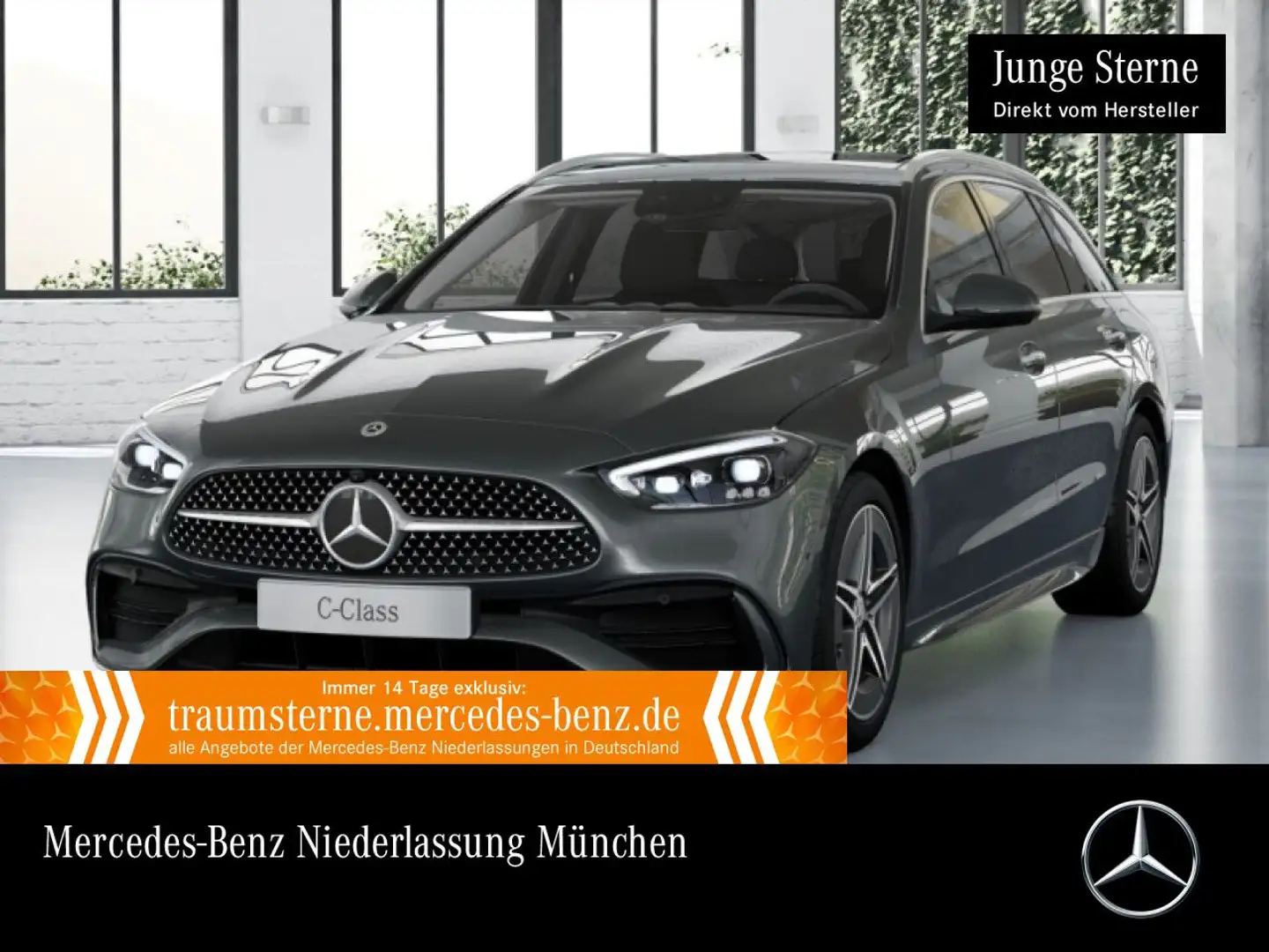 Mercedes-Benz C 300 e T AMG+PANO+360+AHK+SITZKLIMA+KEYLESS+9G Grau - 1