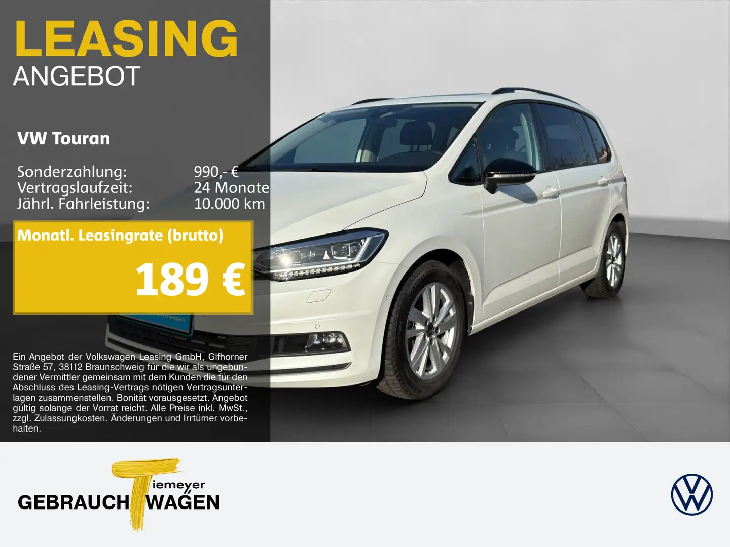 Volkswagen Touran 1.5 TSI DSG HIGHLINE 7-SITZE LM18 PANO ST Weiß - 1