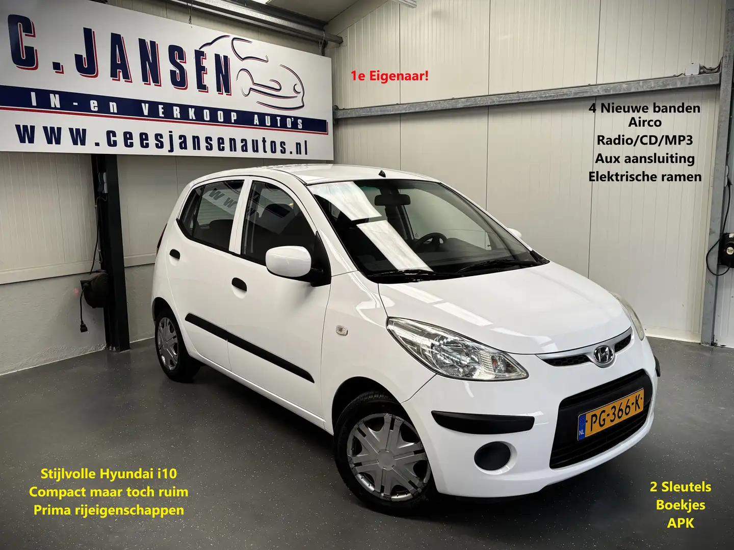 Hyundai i10 1.1 Pure 1e eigenaar!!! MANUAL Blanc - 1