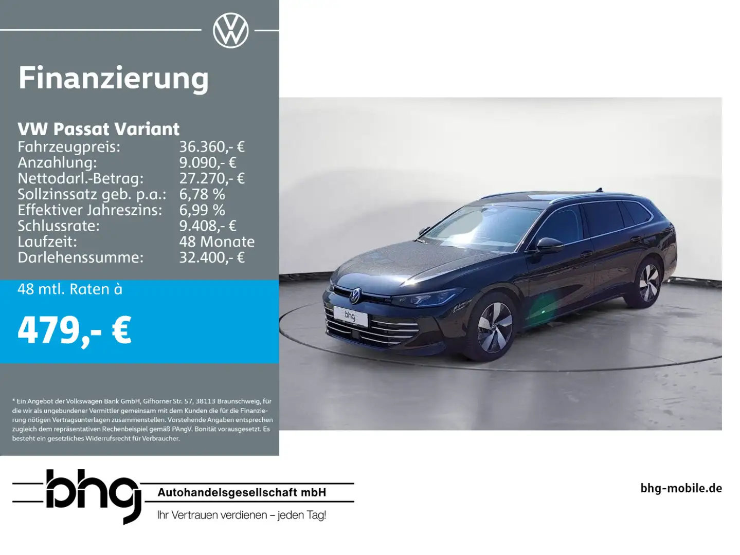 Volkswagen Passat Variant 2.0 TDI Elegance DSG *AHK*NAVI*MA Noir - 1