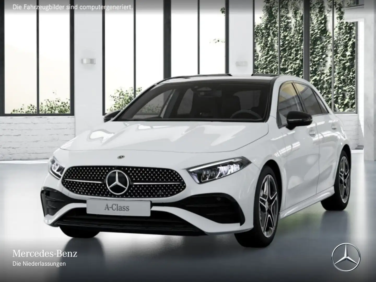 Mercedes-Benz A 180 AMG+NIGHT+PANO+AHK+LED+KAMERA+TOTW+KEYLESS Weiß - 2