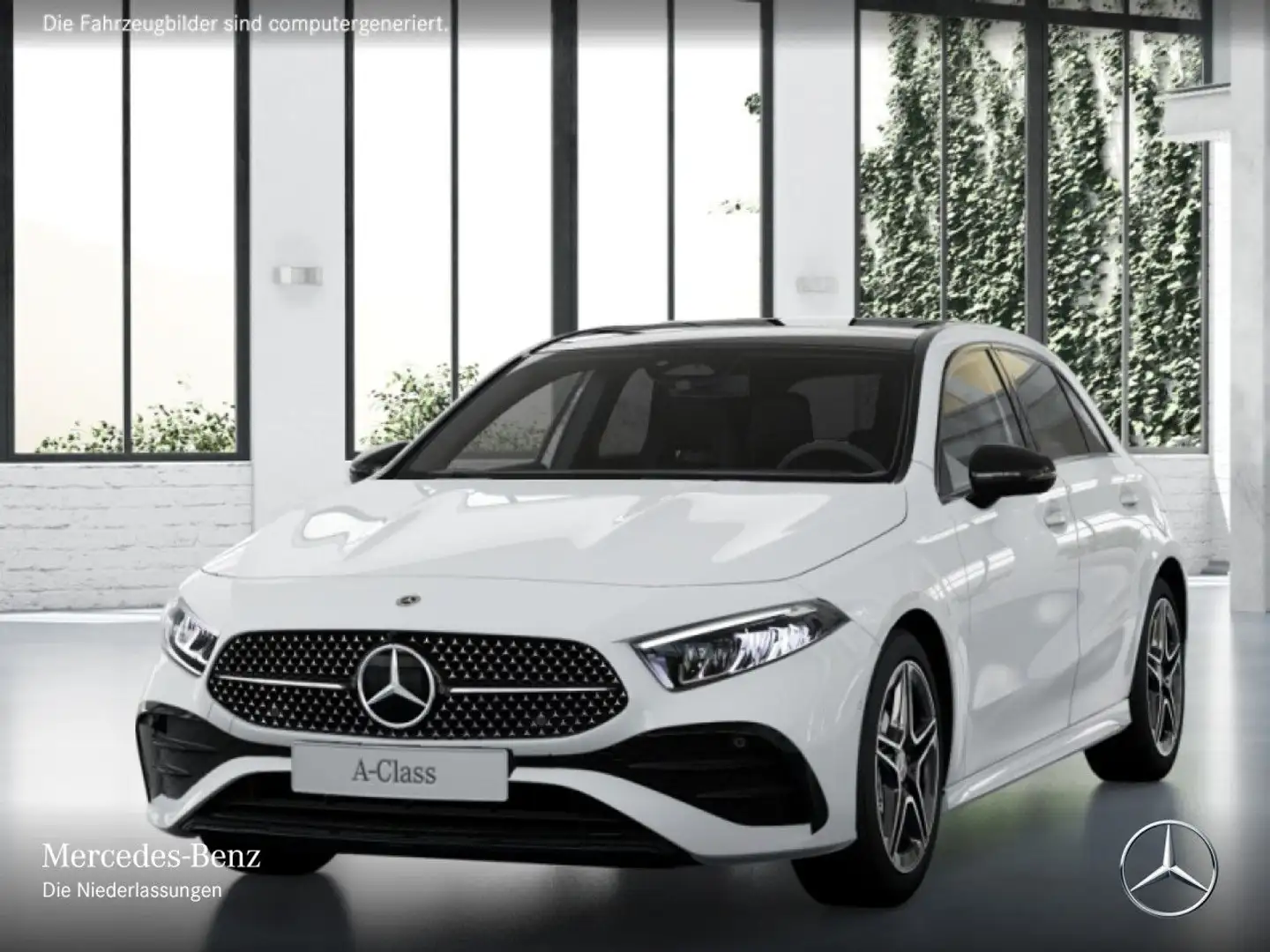 Mercedes-Benz A 180 AMG+NIGHT+PANO+AHK+LED+KAMERA+TOTW+KEYLESS Weiß - 2