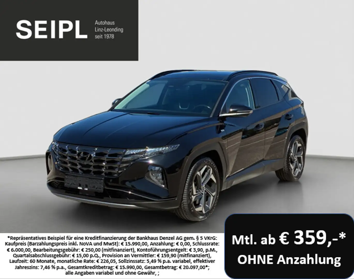 Hyundai TUCSON Tucson 1,6 CRDI 4WD 48V Prestige Line DCT Schwarz - 1