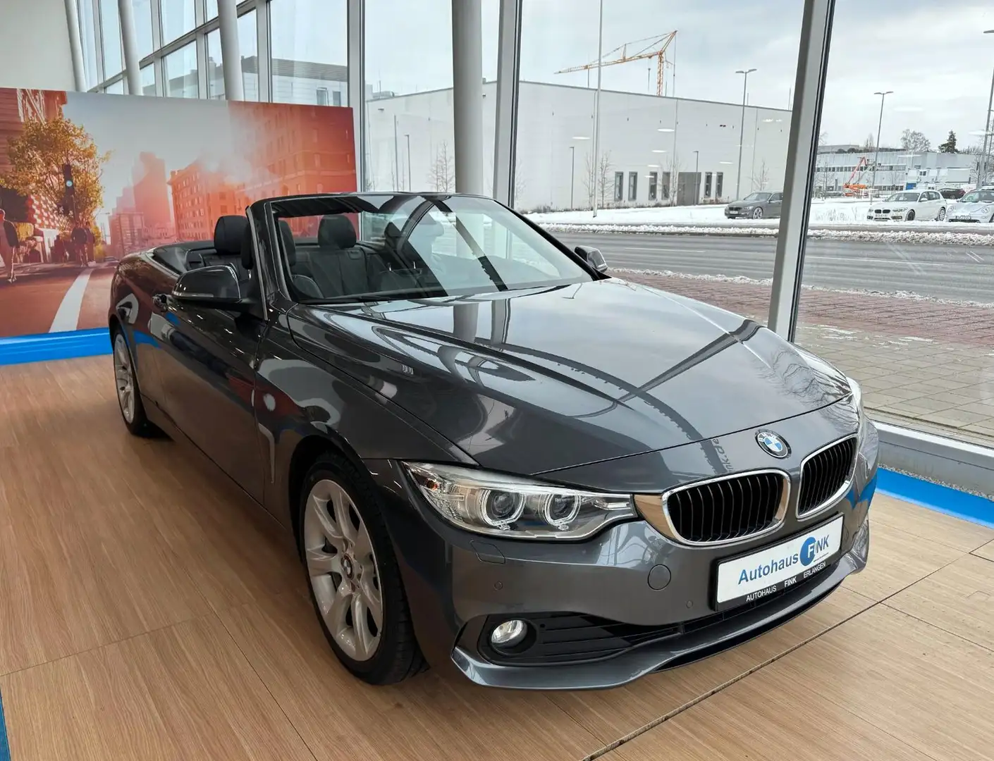 BMW 420 i Cabrio Navi Xenon Keyless Leder PDC HIFI Grau - 1