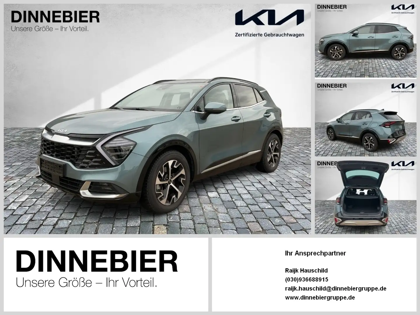 Kia Sportage Spirit 1.6T LED+360°+Glasdach+Navi Gris - 1