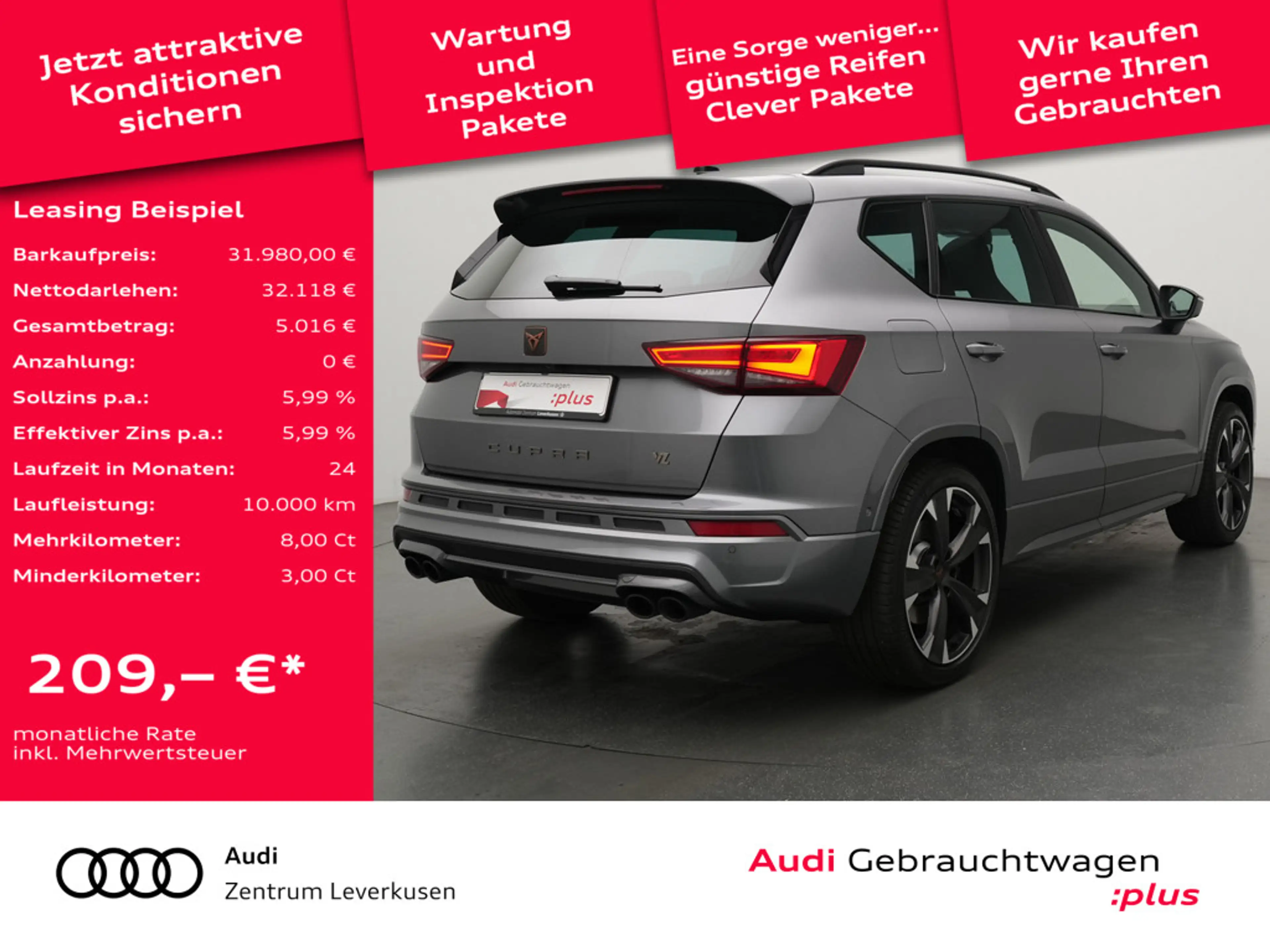 CUPRA Ateca VZ 4Drive DSG AHK DCC ACC 360° NAVI LED — photo 2