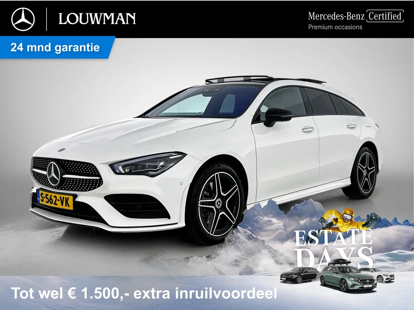 Mercedes-Benz CLA 250 Shooting Brake e AMG Line | Panoramadak | 360°-ca Weiß - 1
