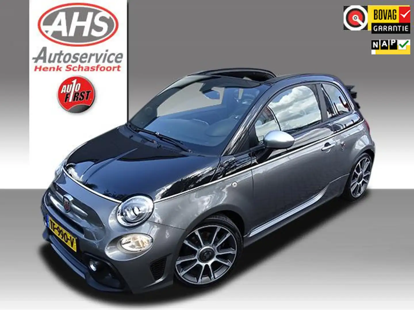 Fiat 500C Abarth 1.4 T-Jet Turismo 165PK , NL-auto, leer , navigati Gris - 1