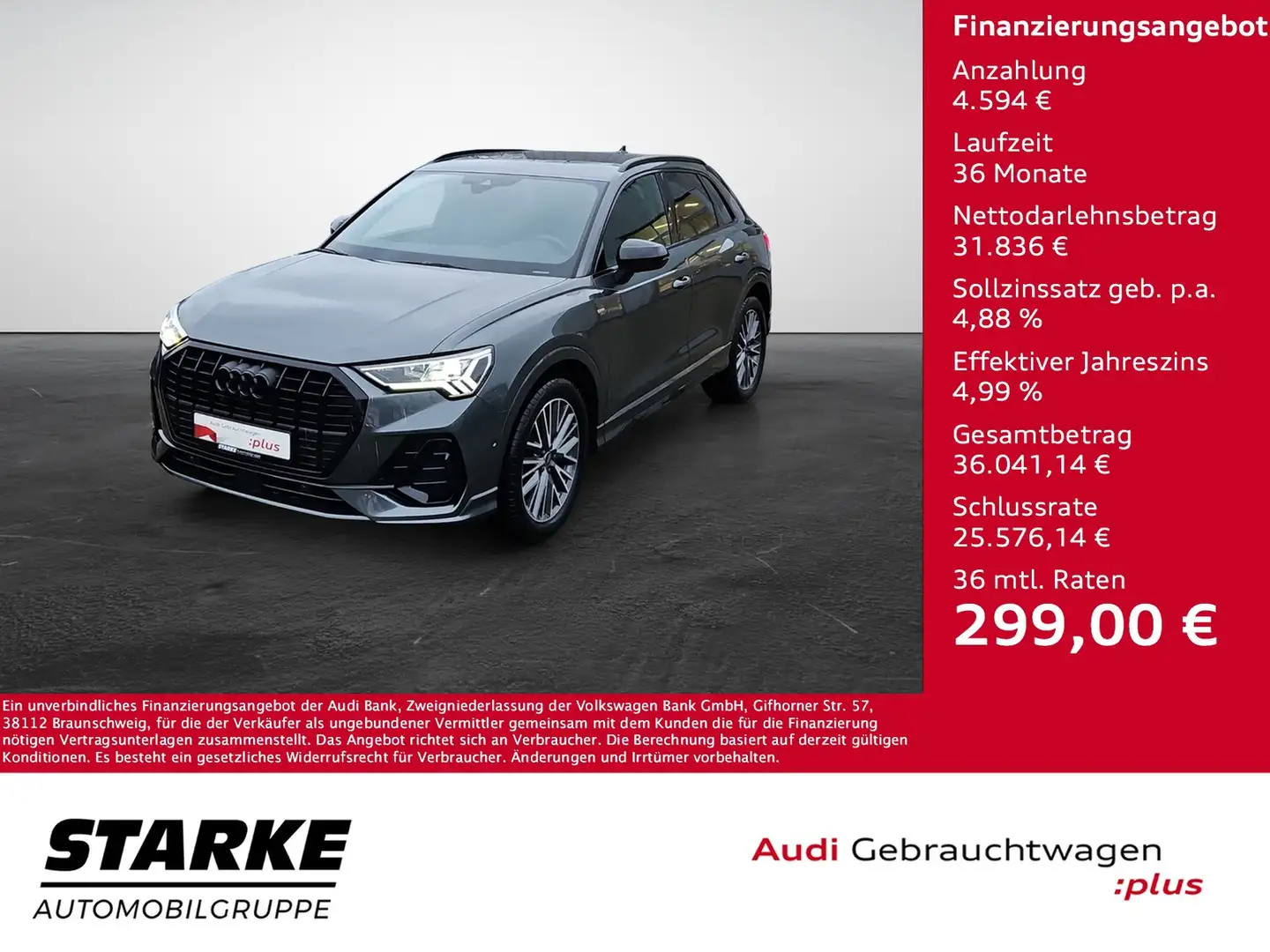 Audi Q3 35 TDI S tronic S line NaviPlus LED AHK SONOS A... Grau - 1