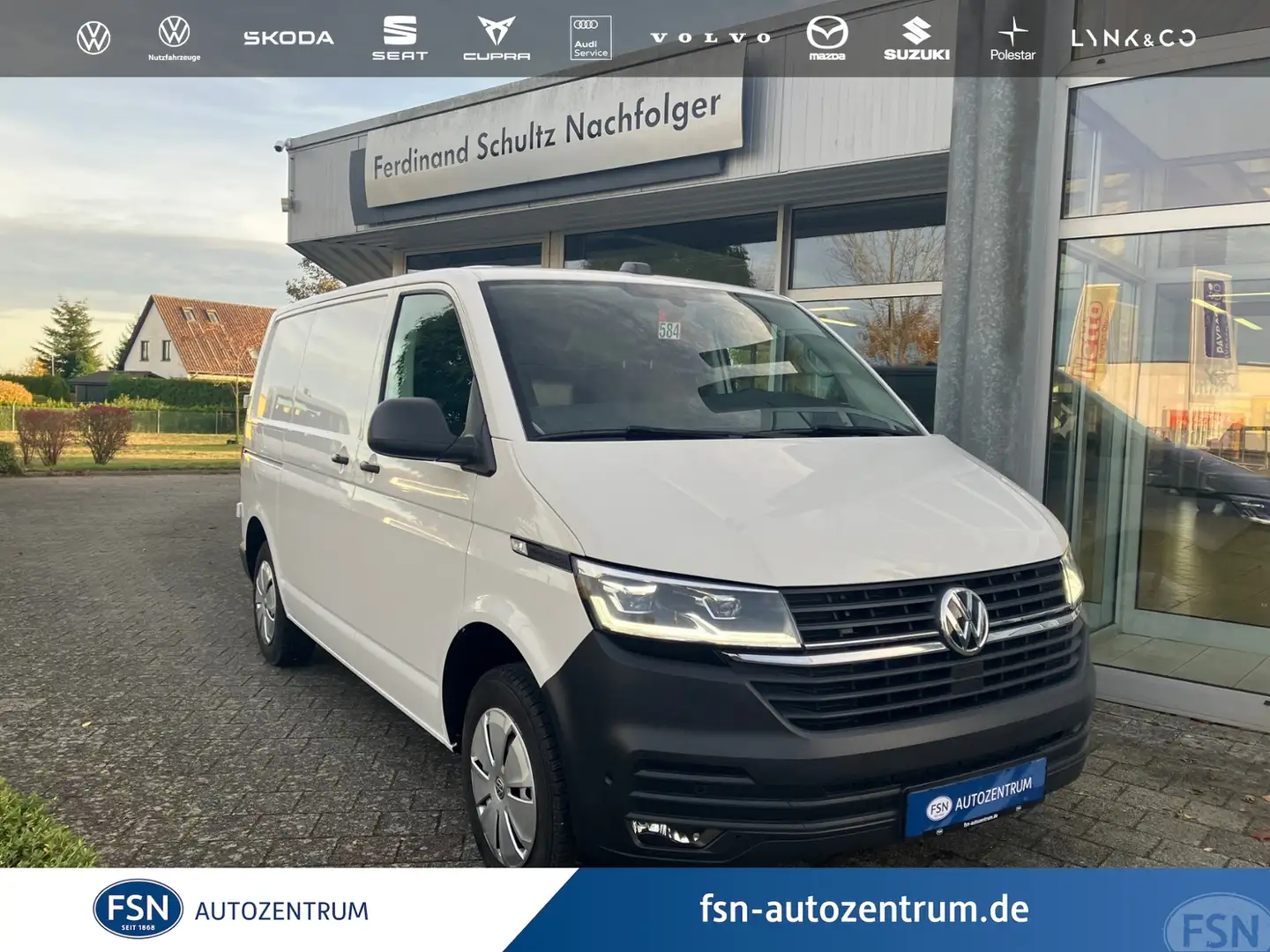 Volkswagen T6.1 Transporter 2.0 TDI Kasten DSG AHK STHZG NAVI LED Weiß - 1