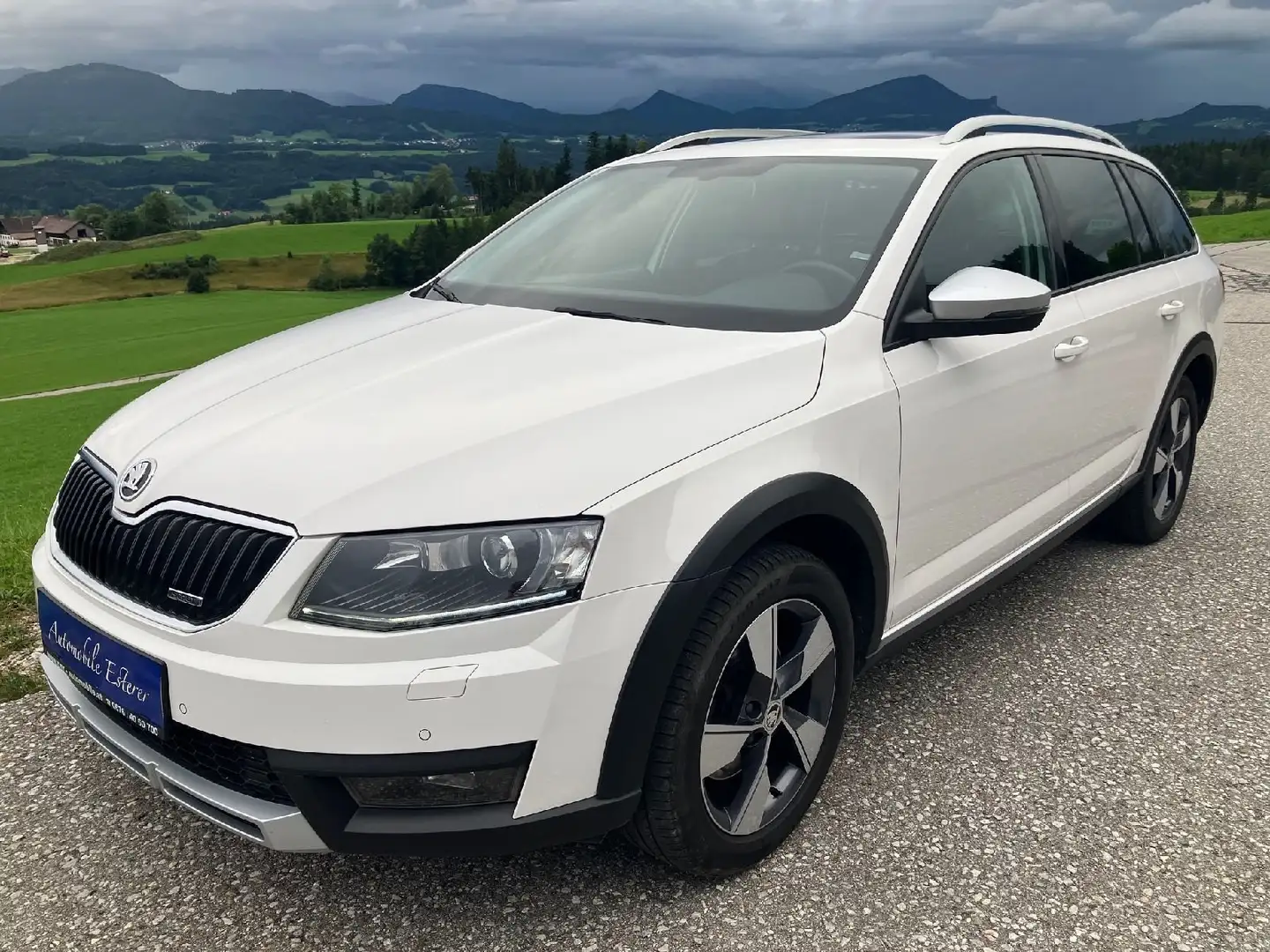 Skoda Octavia Scout 4x4 DSG, Navi, Kamera, AHK, Glas-Schiebedach Blanc - 1