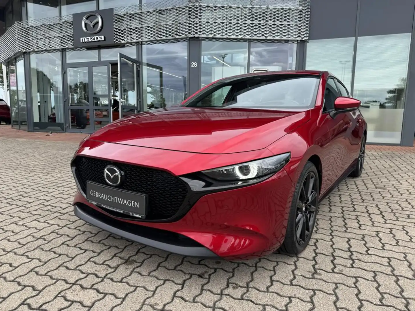Mazda 3 SKYACTIV-X 2.0 M Hybrid AWD 6GS AL-SELECTION DES-P Rood - 2