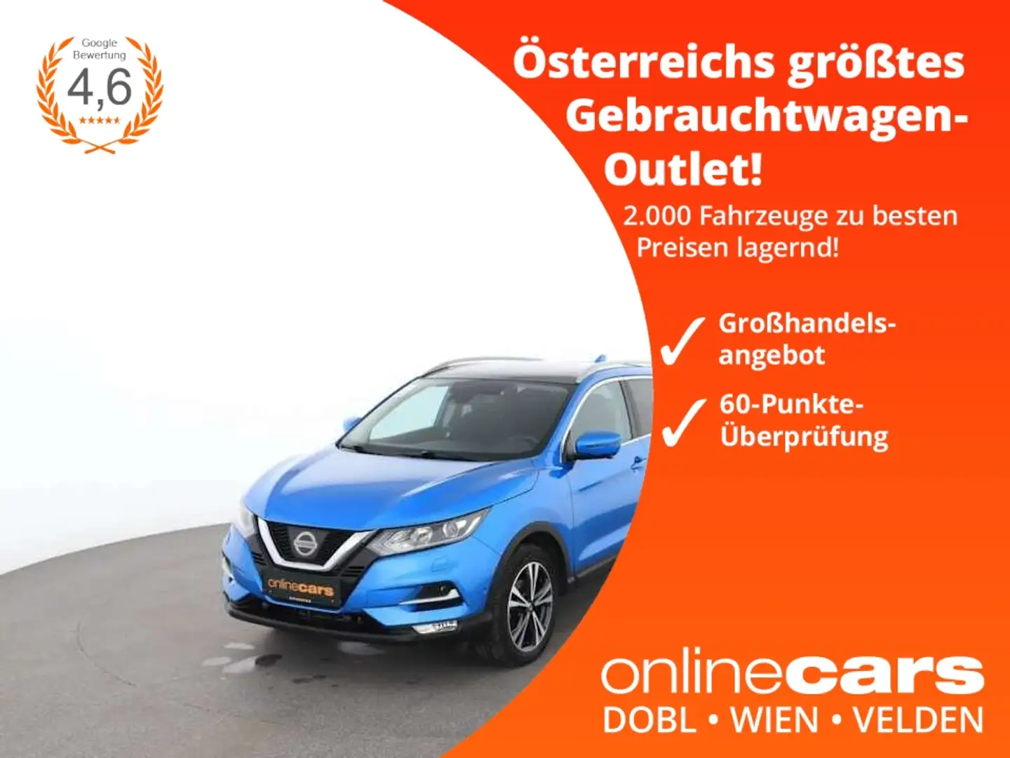Nissan Qashqai 1.6 dCi N-Connecta Aut LED SKY NAVI R-CAM Blau - 1