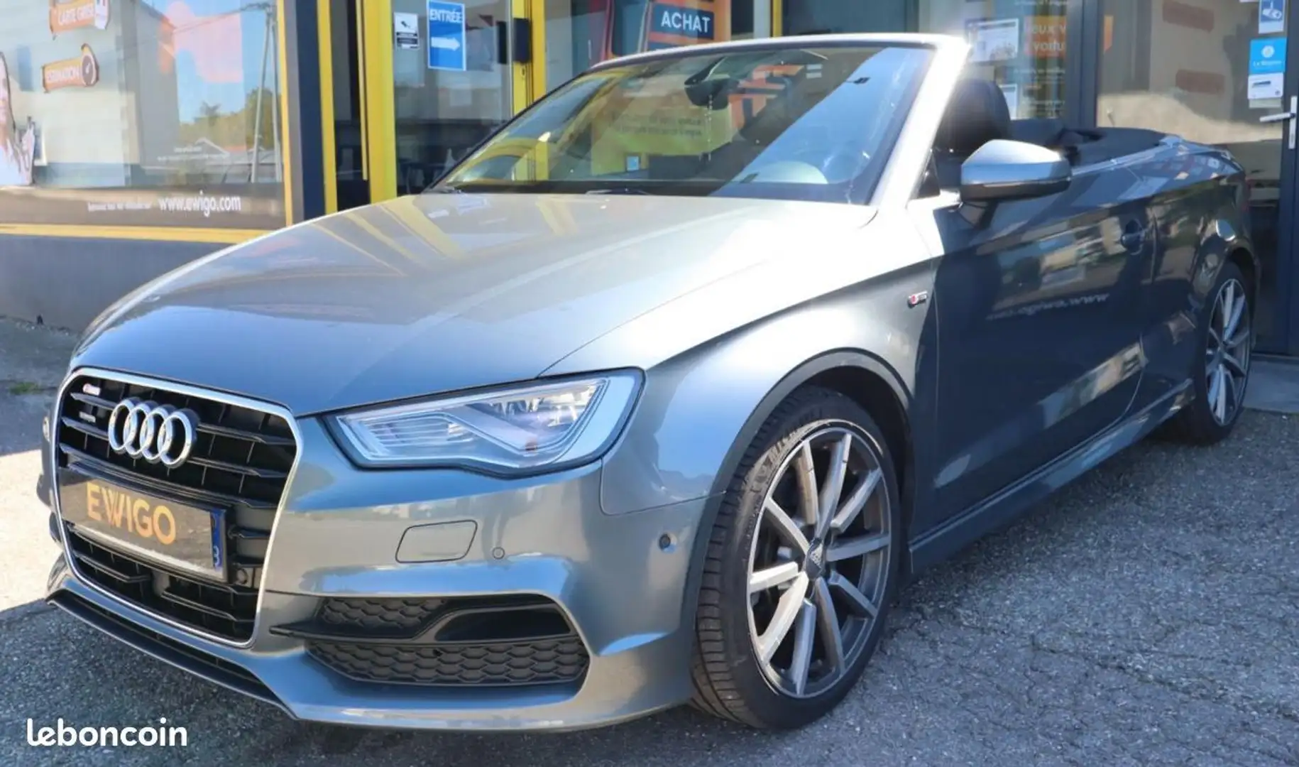 Audi A3 CABRIOLET 2.0 TDI 184 CH S-LINE QUATTRO S-TRONIC BVA Gris - 2