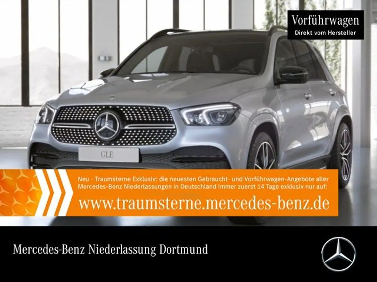 Mercedes-Benz GLE 580 4M AMG+EXCLUSIVE+NIGHT+PANO+360+LED+22"+9G Silber - 1