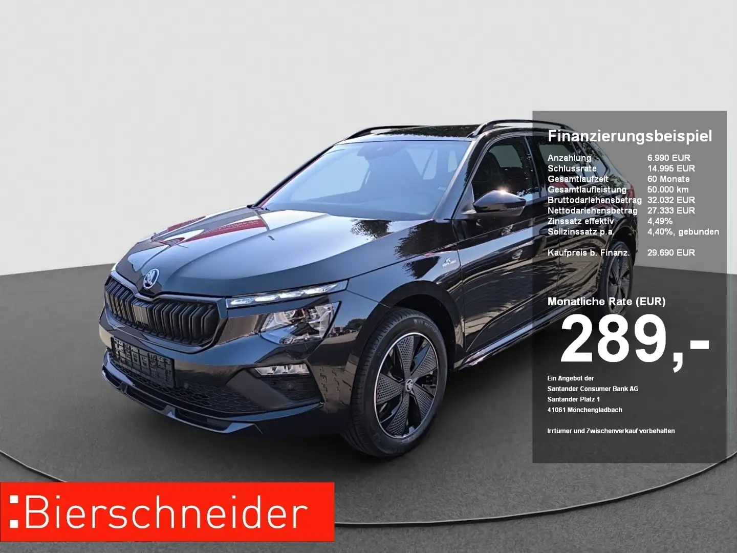 Skoda Kamiq 1.5 TSI DSG Monte Carlo AHK MATRIX VOLL-LED RFK Schwarz - 1