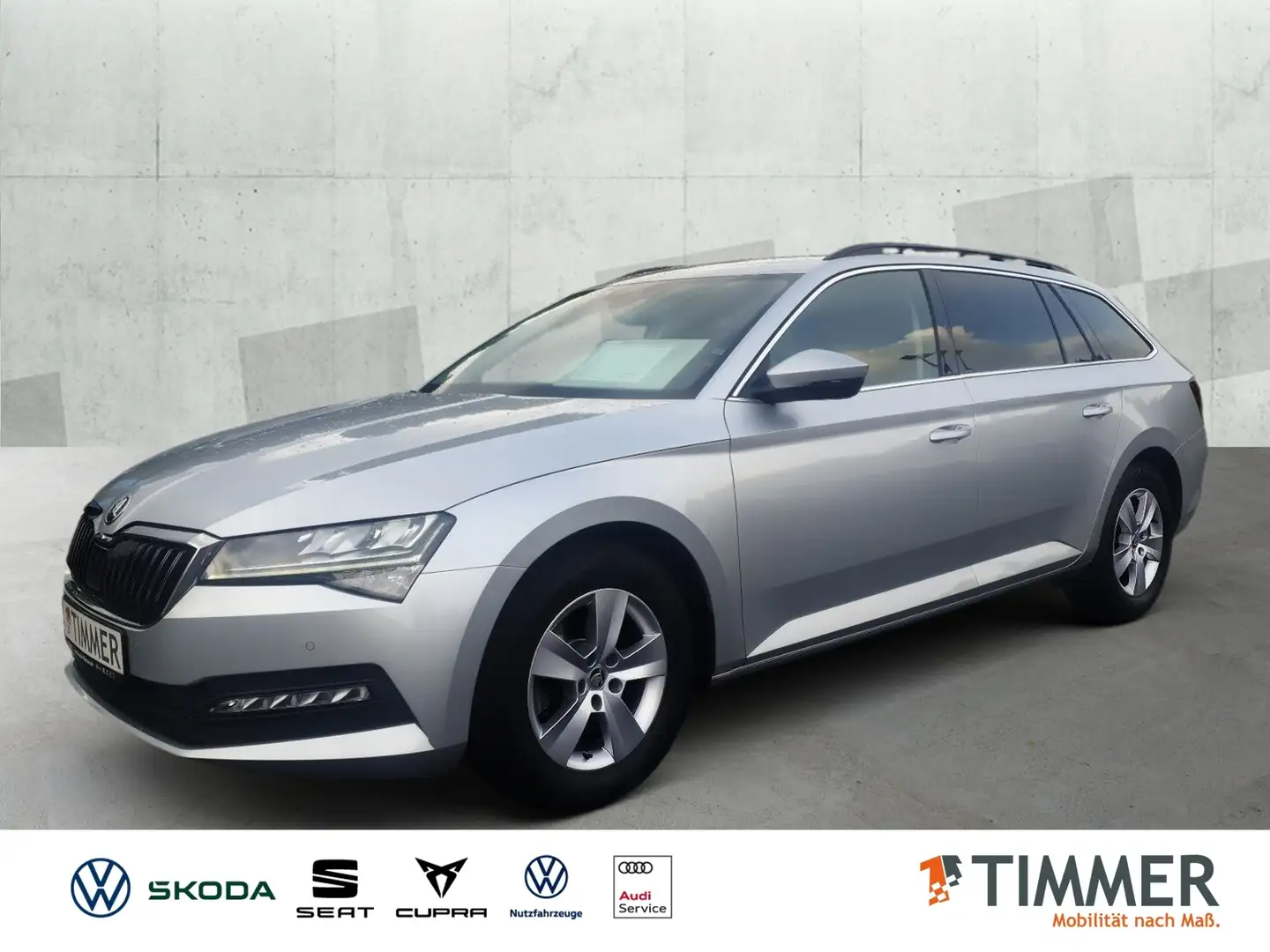 Skoda Superb Combi 2.0 TDI DSG *LED *ACC *APP *NAVI *ALU *DAB Silber - 1