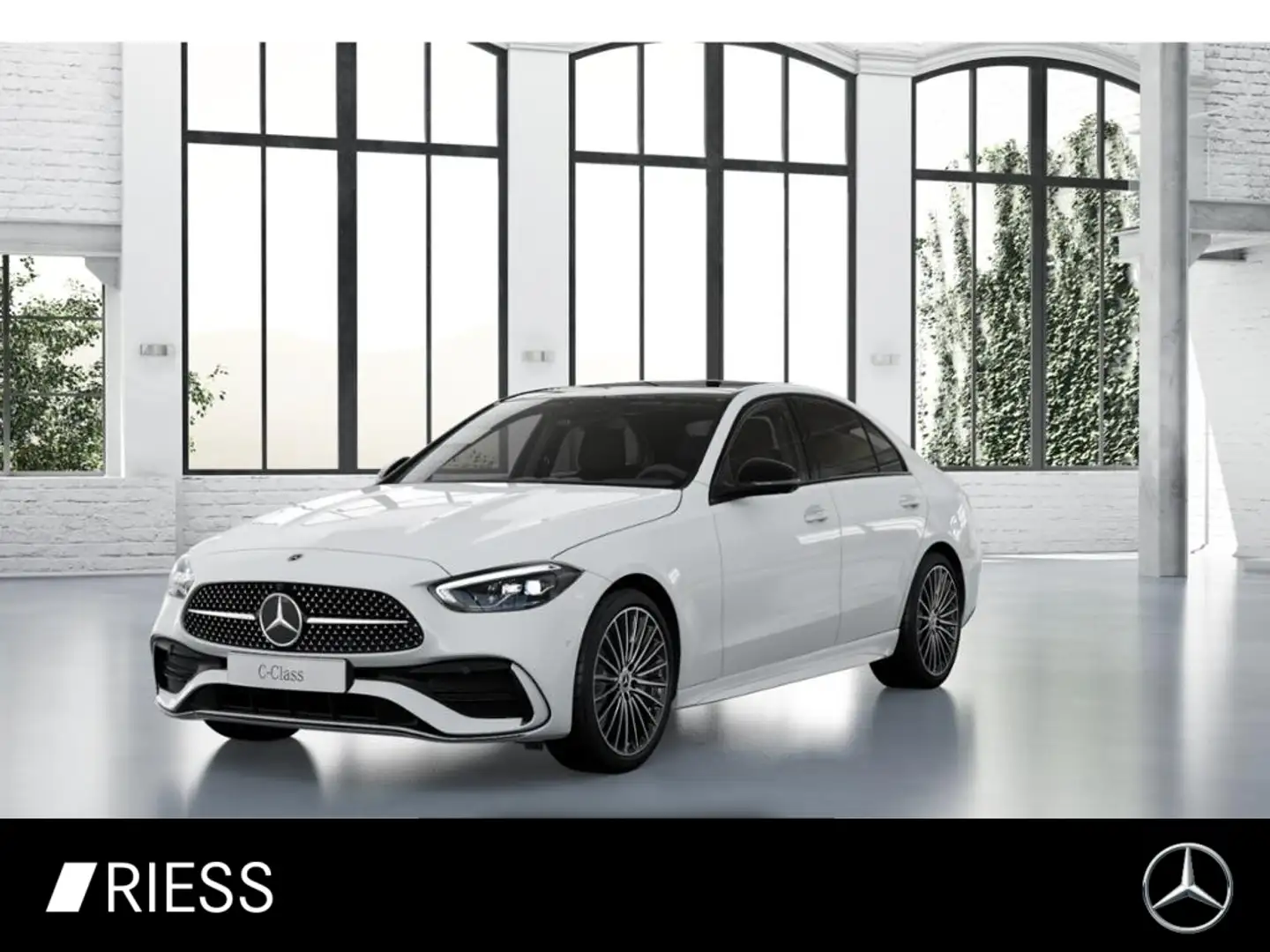 Mercedes-Benz C 220 d AMG Sport Night Distr Pano AHK 360 19" Weiß - 1