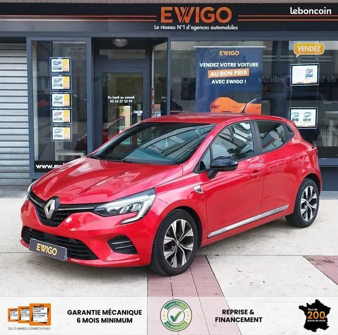 Renault Clio 1.0 SCE 65CH LIMITED 1ER MAIN ENTRETIEN CARPLAY CAMERA Rouge - 1