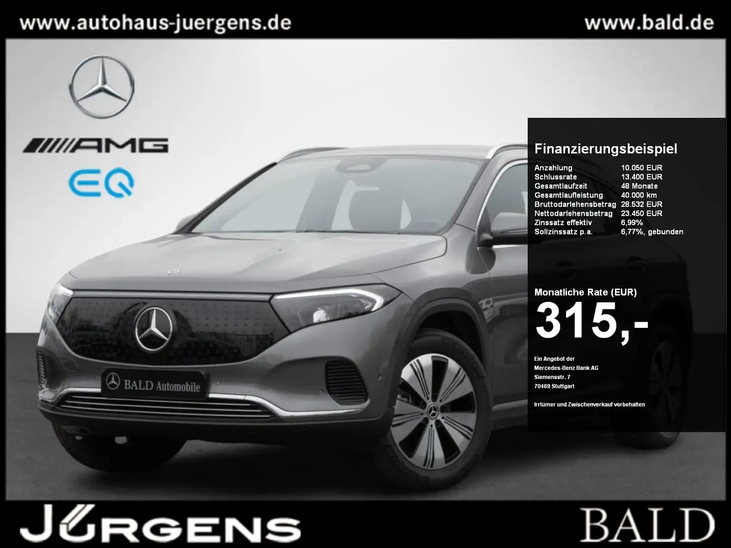 Mercedes-Benz EQA 300 4M Progressive-Advanced/LED/Cam/Amb/Easy Сірий - 1