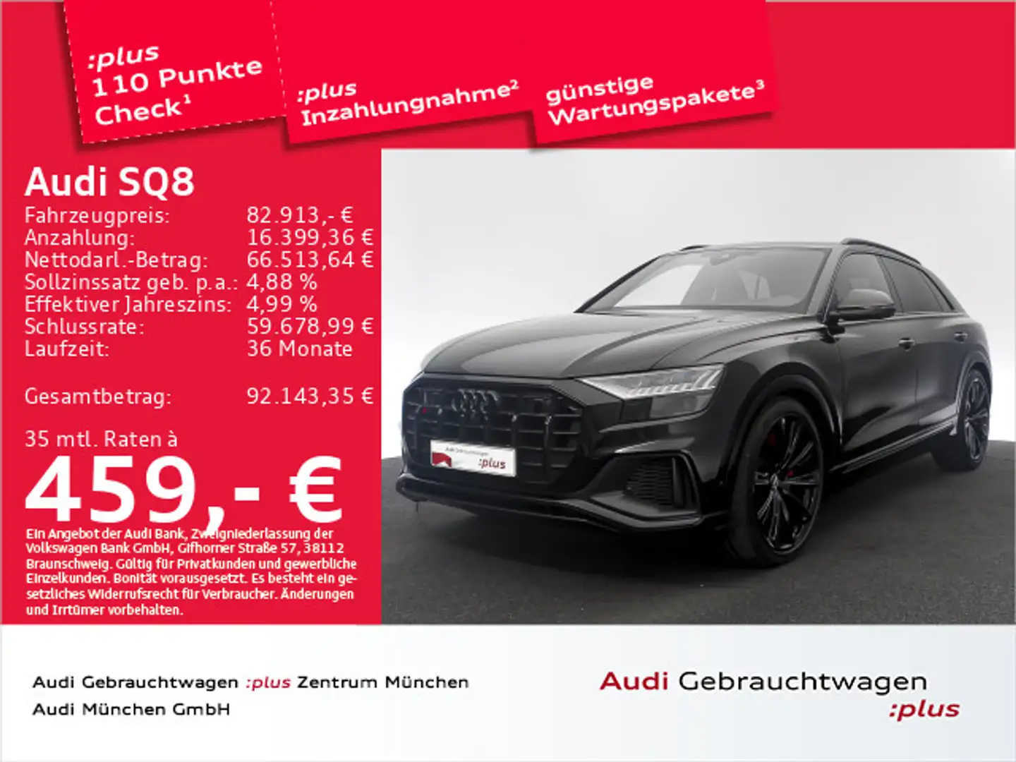 Audi SQ8 TFSI Competition+ Carbon/Pano/Allradlenkung/ Schwarz - 1