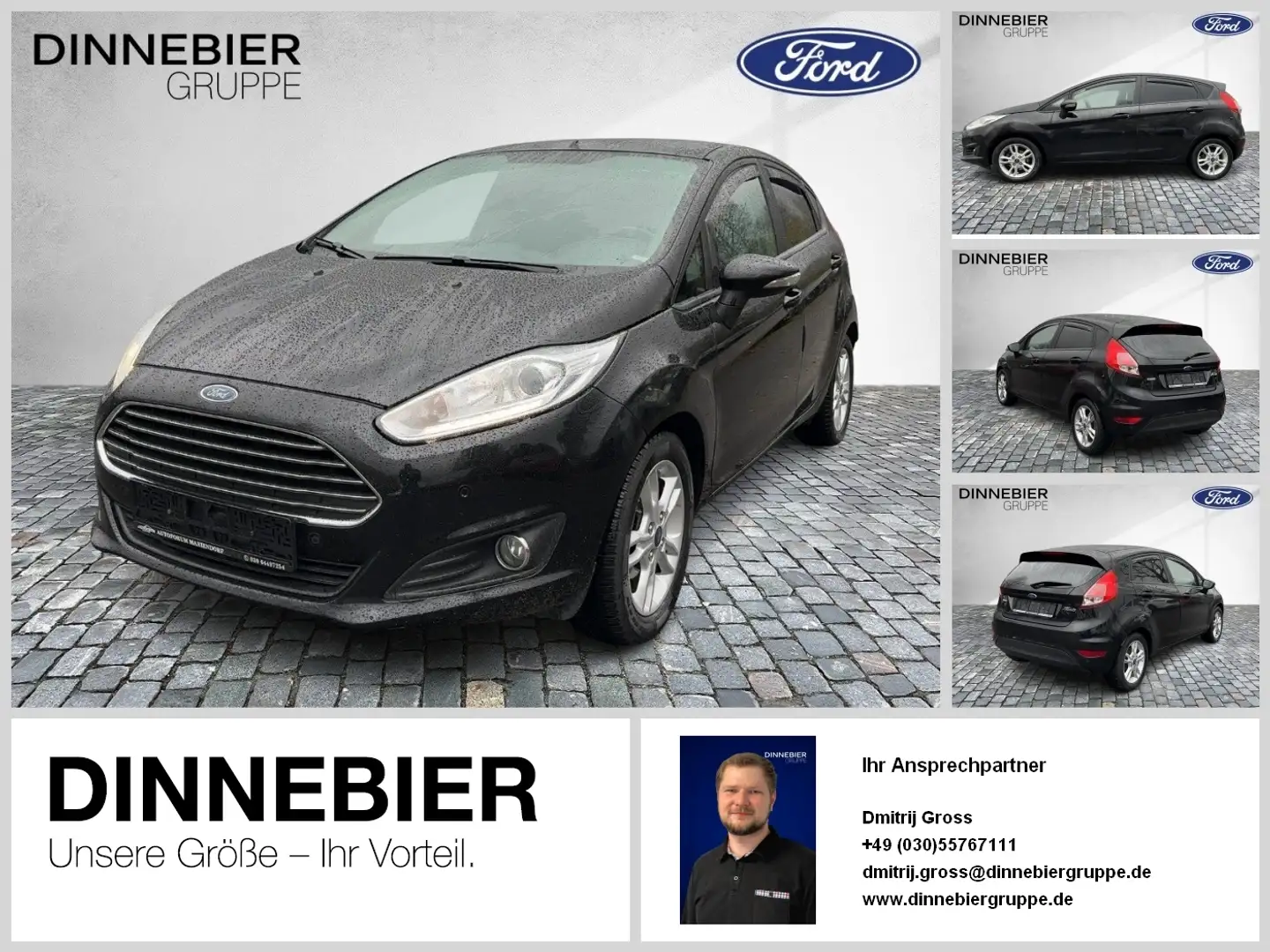 Ford Fiesta Trend PDC Winterp. Radio Klima USB Noir - 1