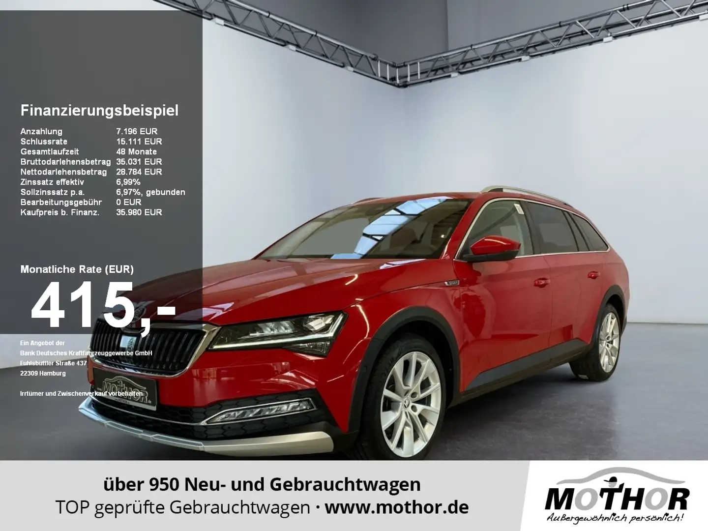 Skoda Superb Combi Scout 2.0 TDI DSG 4x4 ACC 360 4xSHZ Rot - 1
