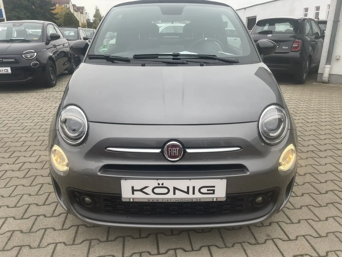 Fiat 500C Cabrio Hey Google Grijs - 2