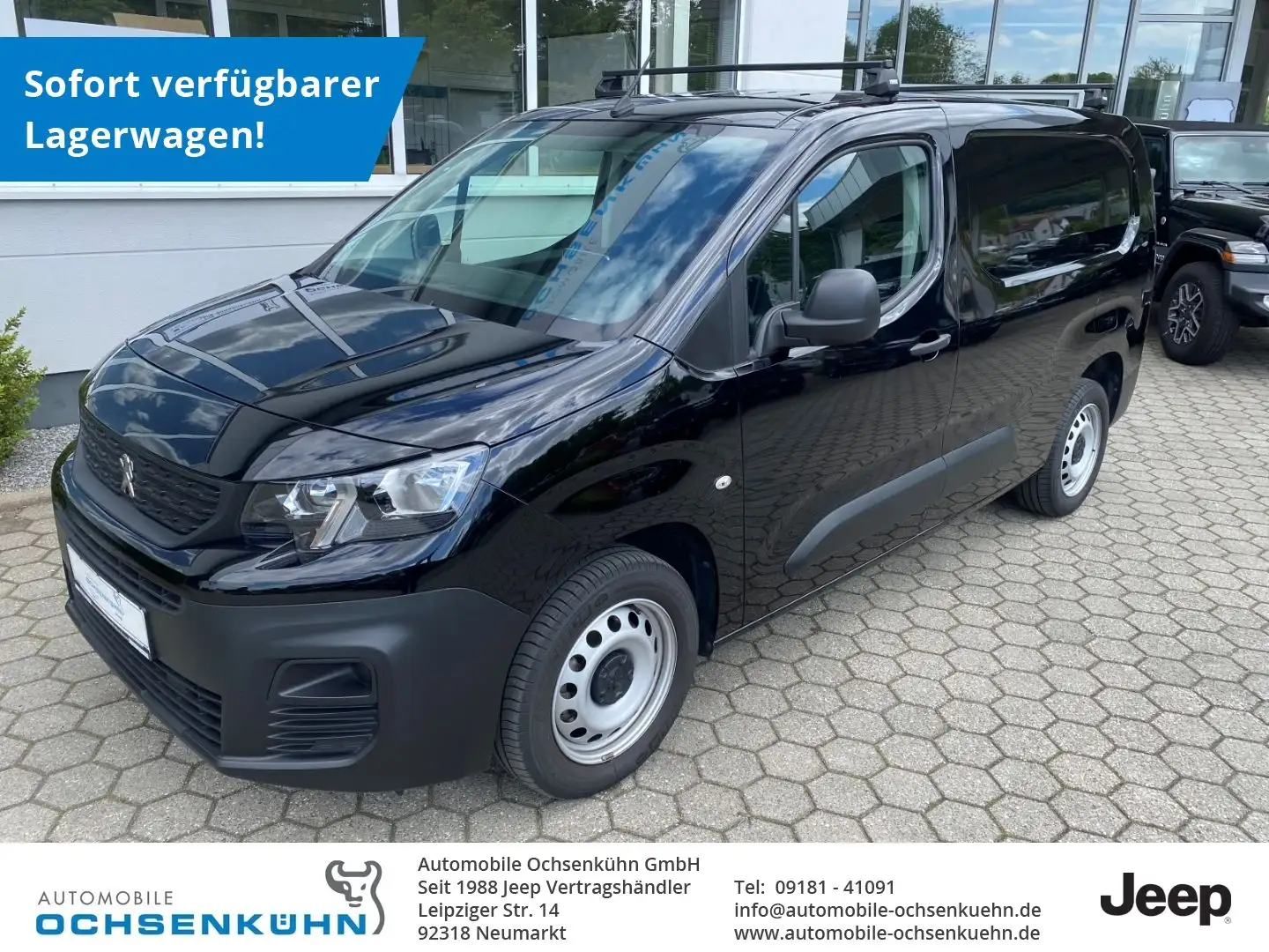 Peugeot Partner 1,2 Premium PT L2 / Klima, Tempomat, Kam Černá - 1