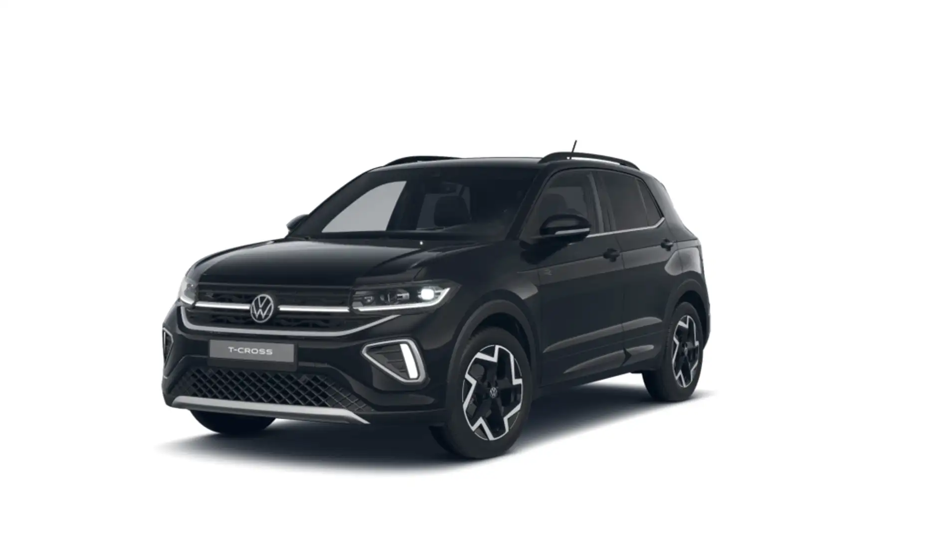 Volkswagen T-Cross 1.0 TSI R-Line 85kW Zwart - 1