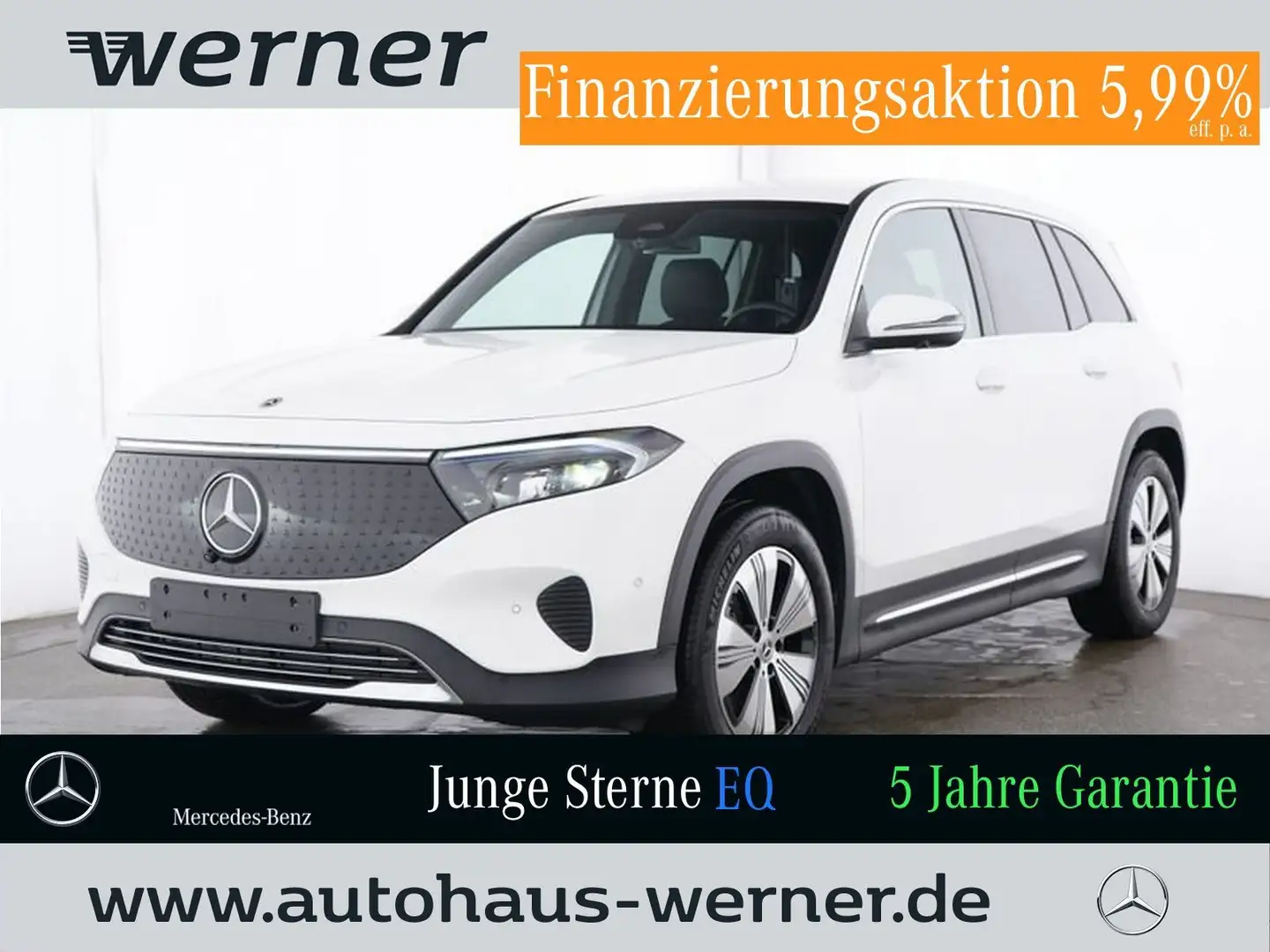 Mercedes-Benz EQB 300 4M PROG-ADV 360°FAP WINTER VZA WDGS TOTW Weiß - 1