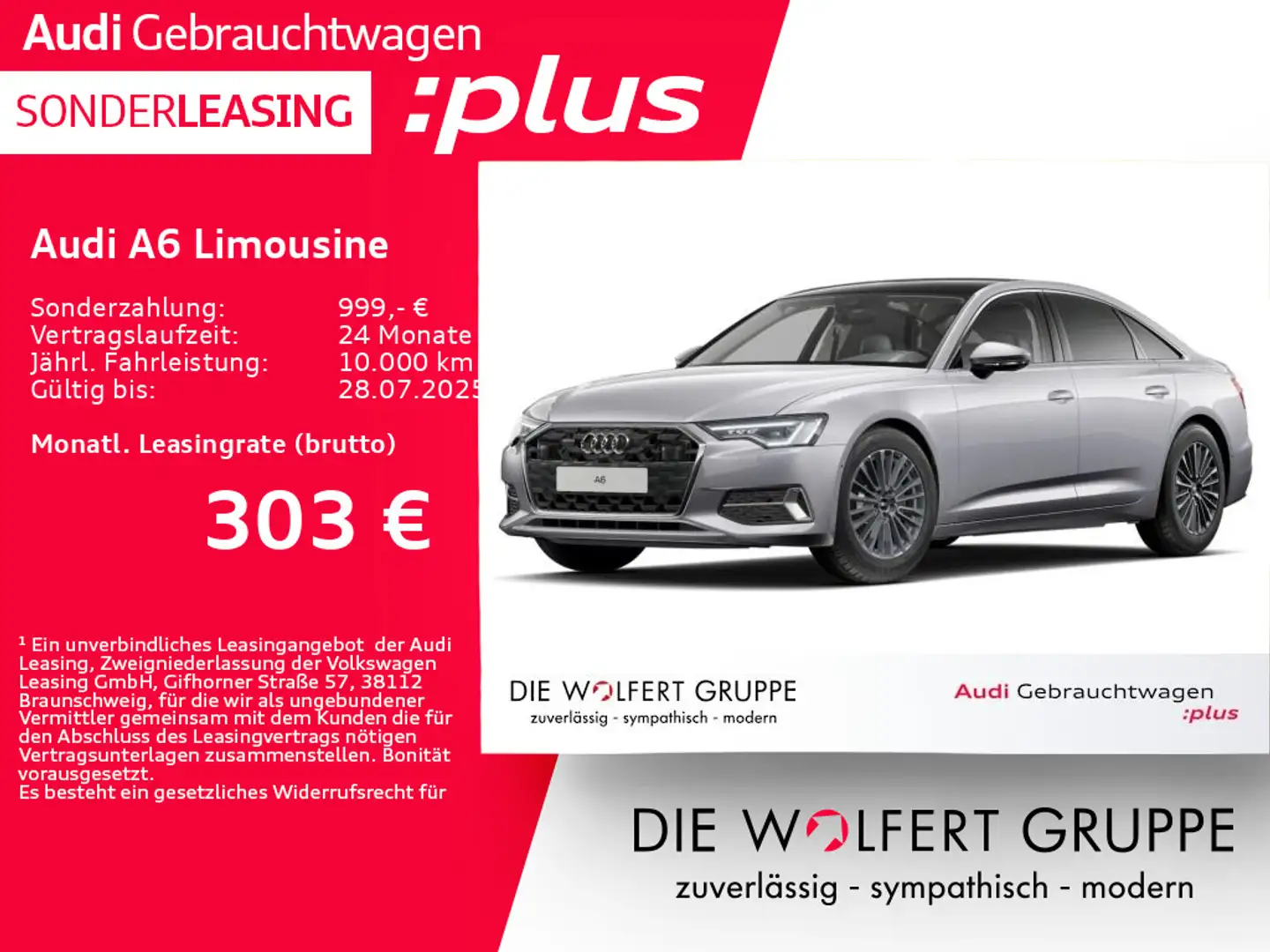 Audi A6 advanced 40 TDI quattro S tronic Silber - 1