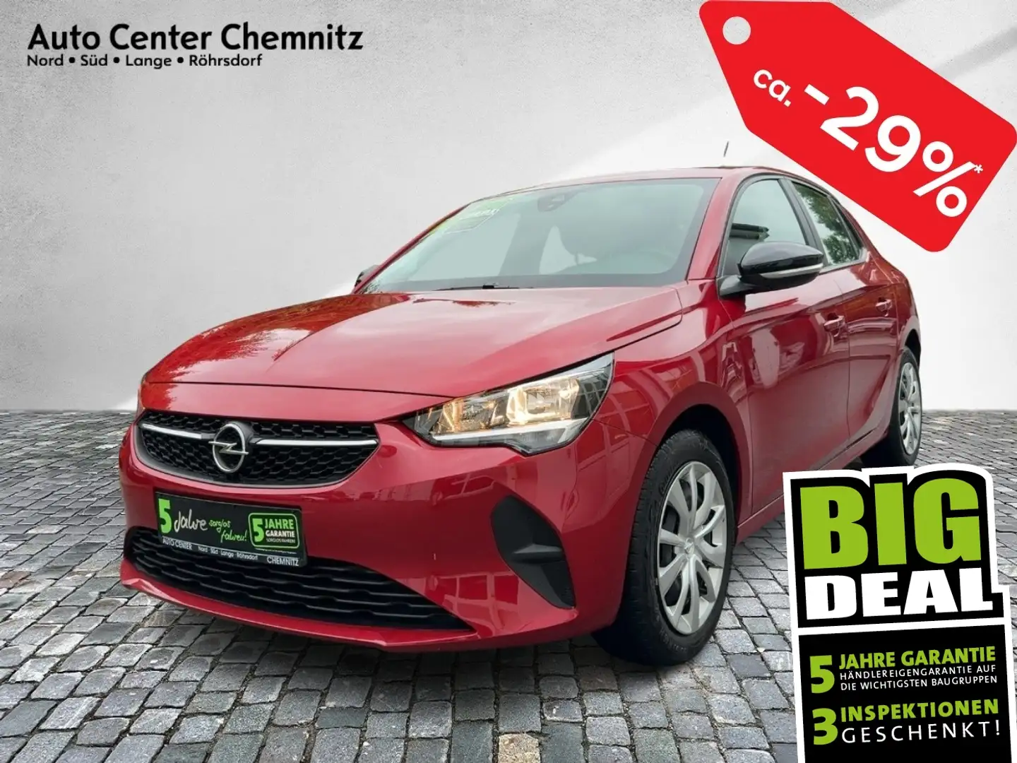 Opel Corsa F 1.2 Edition RadioBT/Klima/SHZ/PDC/Temp Rojo - 1