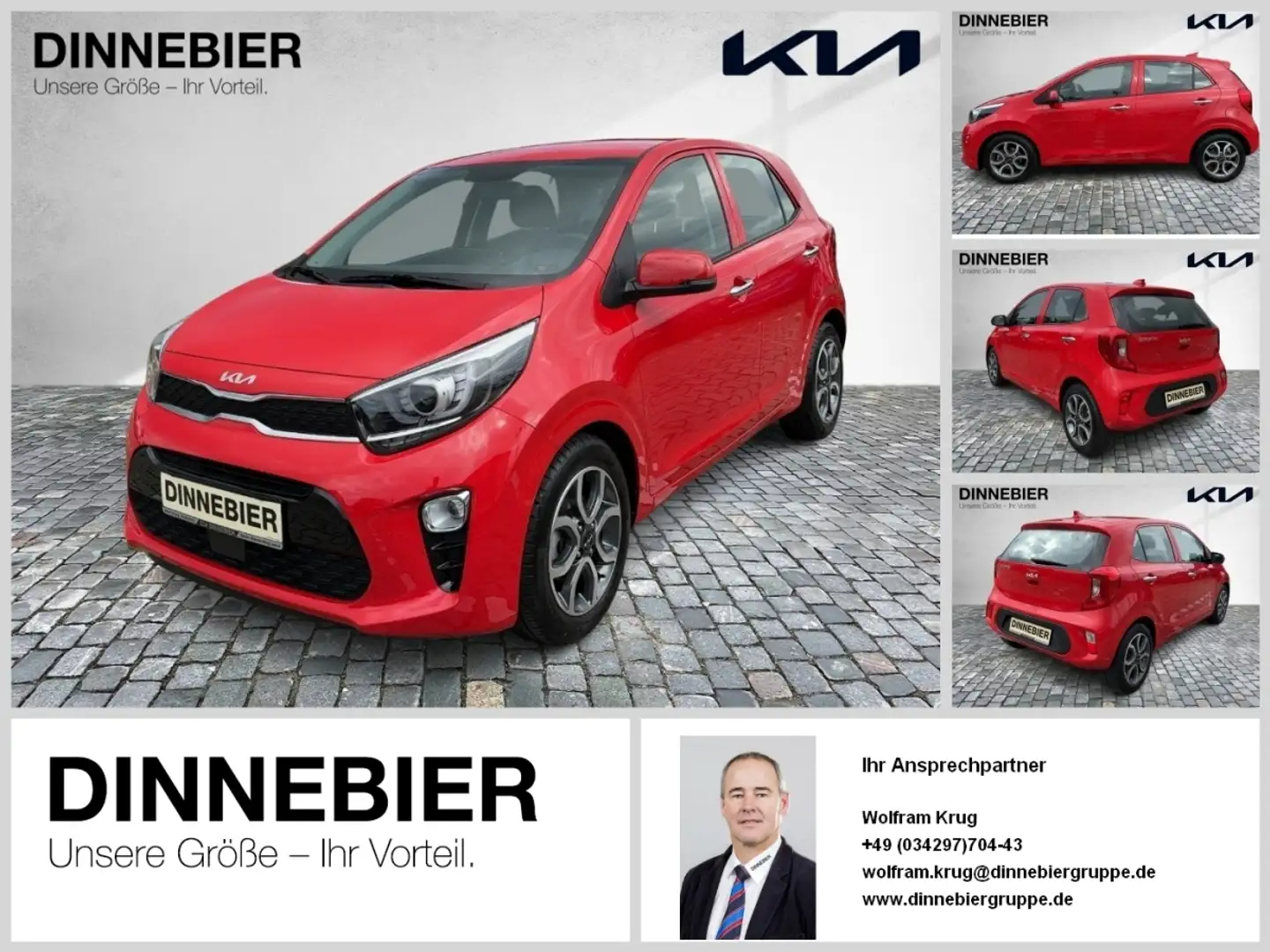 Kia Picanto 1.2 Spirit Automatik+Navi+Kamera+SHZ Rot - 1