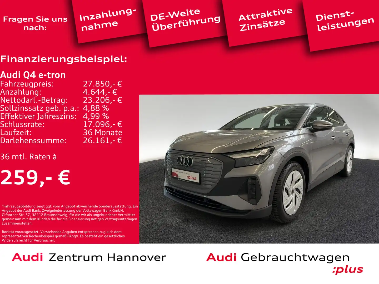 Audi Q4 e-tron Sportback 35 LED Kamera Leder Navi vir Gris - 2